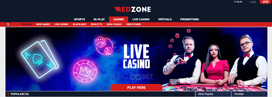 Redzone live casino