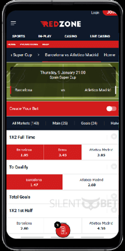 Redzone mobile live betting on Android