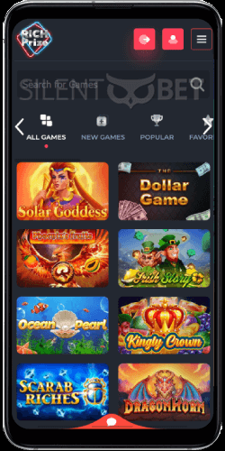 RichPrize Casino Mobile Version