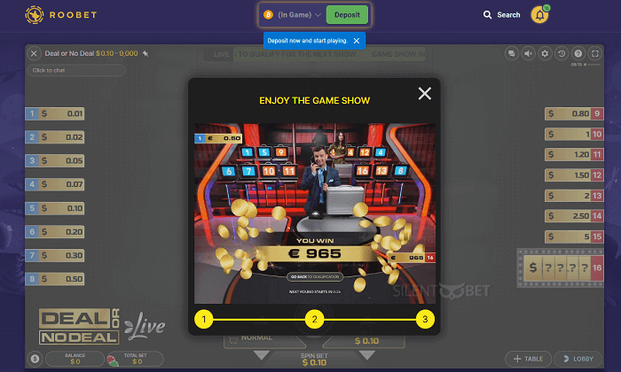 deal or no deal live on roobet