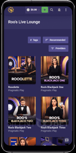 Roobet mobile live casino