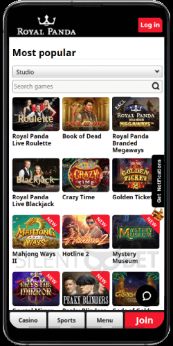Royal Panda Casino Games on Android