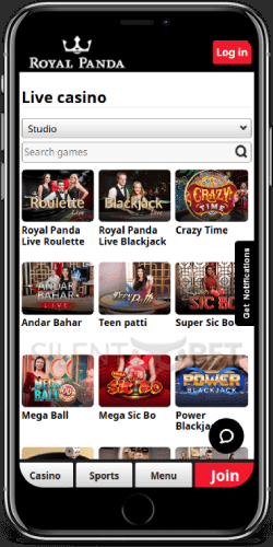 Royal Panda Live Casino on iOS