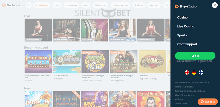 Simple Casino Website Design