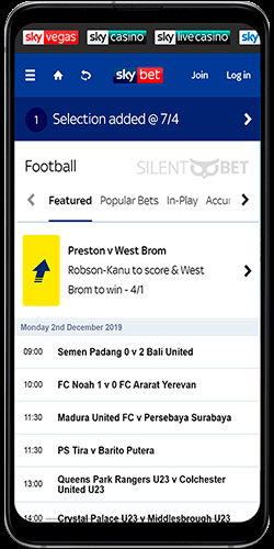 SkyBet mobile sportsbook for Android