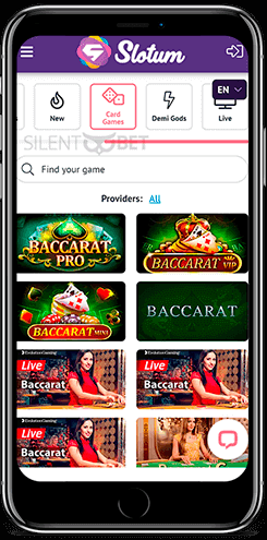 Slotum casino mobile app for iPhone