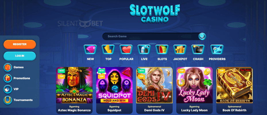 slotwolf casino games overview