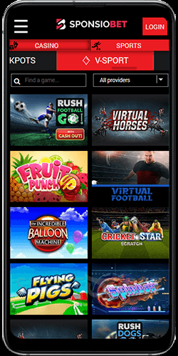 Sponsiobet V-Sports on Android
