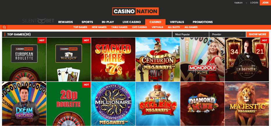 SportNation Casino Design