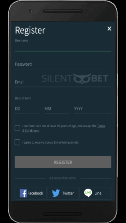sportsbetio mobile register thru an android phone