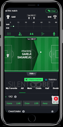 SportyBet Mobile Football Inplay