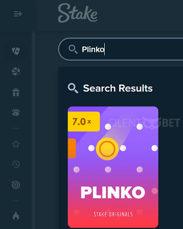 Stake Plinko game search