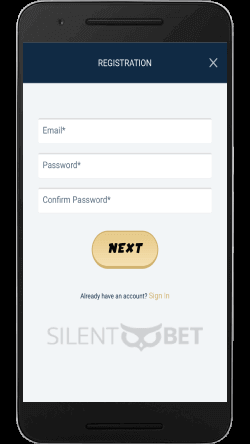 svenbet mobile registration form on android phone 