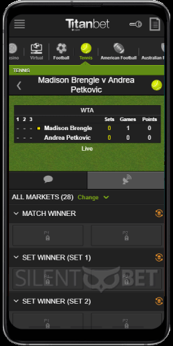 In-Play Section in TitanBet's Android app