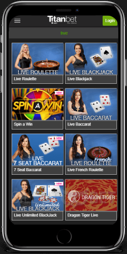 Titanbet's Live Casino for iOS