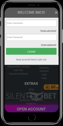 Trada casino mobile login on iPhone