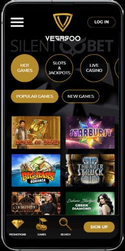 Vegasoo Casino Mobile Version