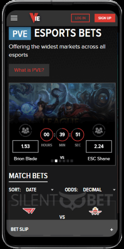 Match betting in Vie.gg Android app