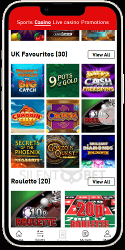 Virgin Bet mobile casino slots iOS