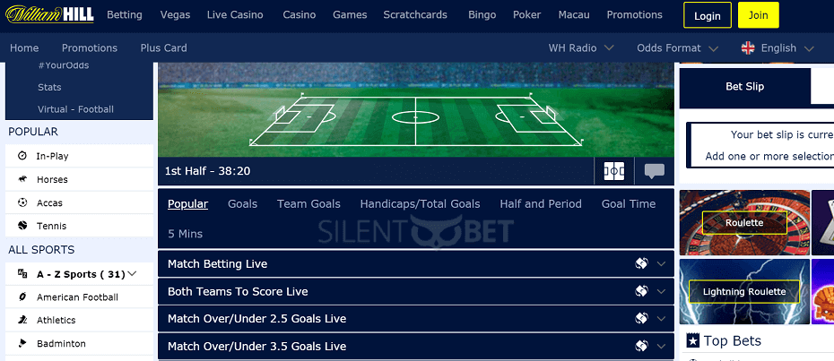 William Hill live betting
