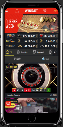 Live Casino in Winbet's iOS app