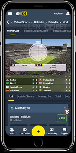 Yonibet iOS Virtual Sports