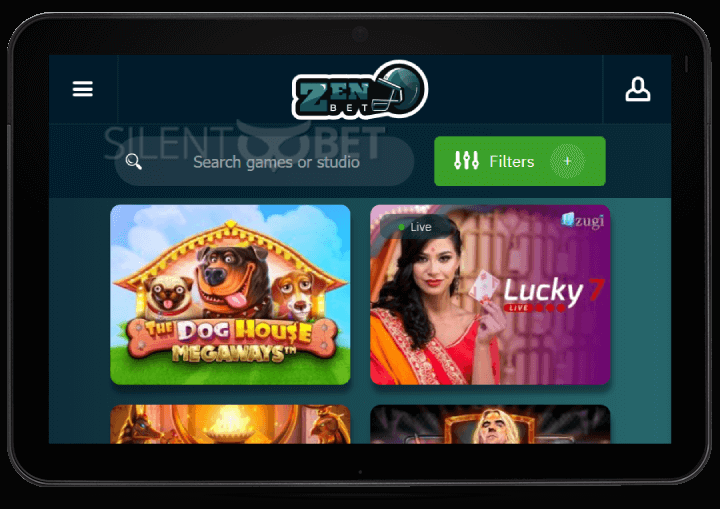 ZenBetting Casino Mobile Version on Tablet